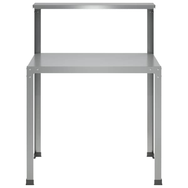 Planteringsbord 100 x 50 x 104 cm Galvaniserat stål Silver