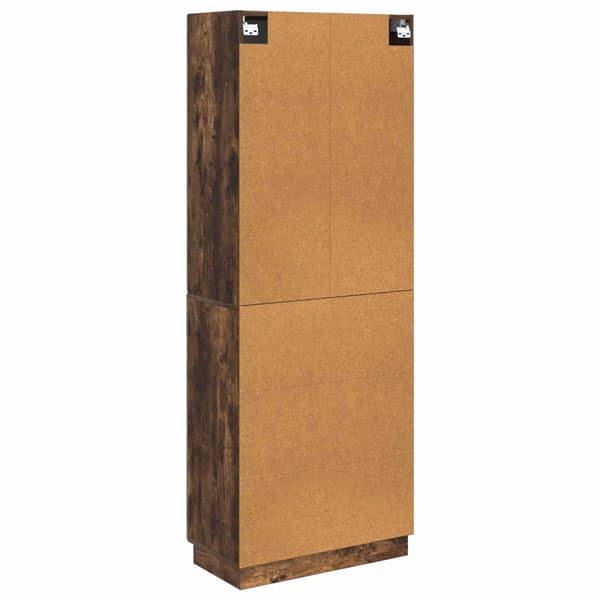 Skåpset 2 pcs Rökt ek Konstruerat trä