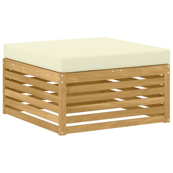 Utomhuspall Massivt Akaciaträ Vit