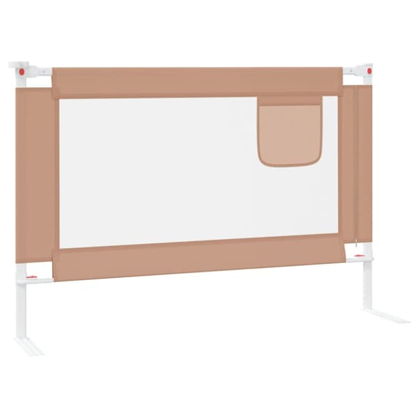Sängskena för barn taupe 100x25 cm tyg