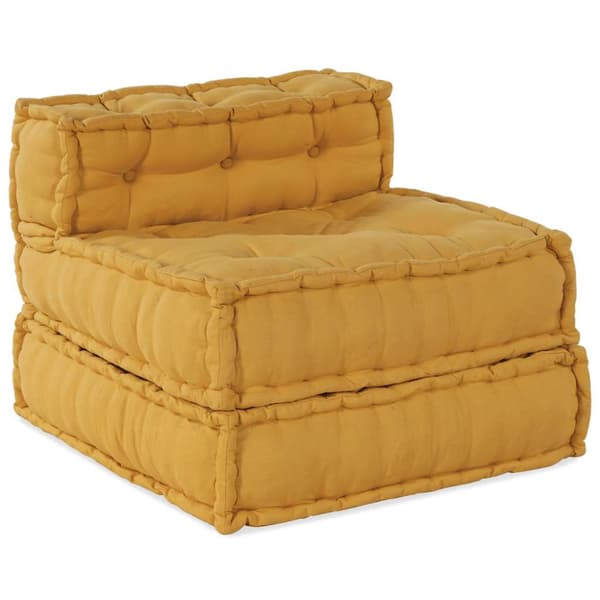 Modulär soffa gul 70x70x54 tyg