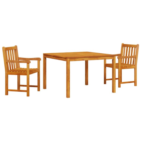 Trädgårdsmöbelset 3 pcs Brun Massivt akaciaträ