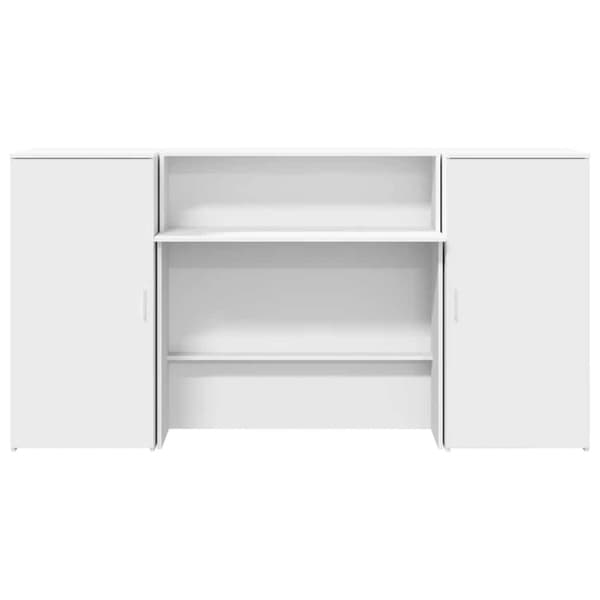 Receptionsdisk vit 200x50x103,5 cm konstruerat trä