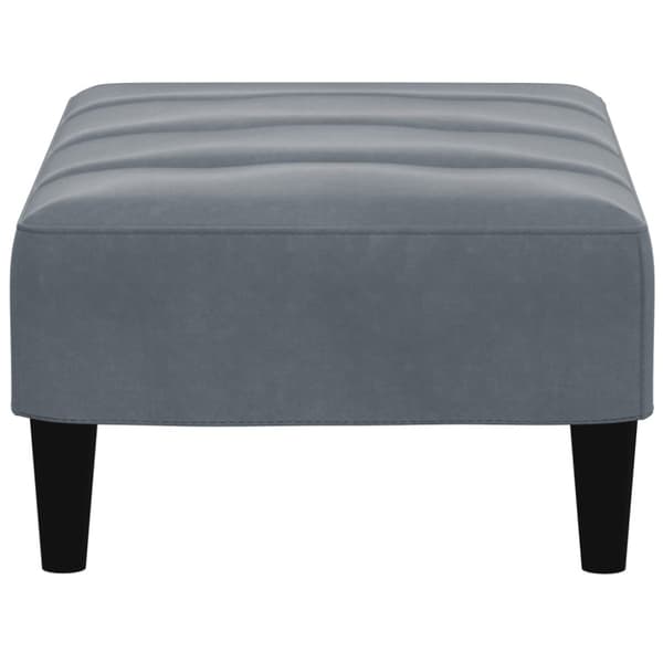 Fotpall mörkgrå 77x55x31 cm sammet