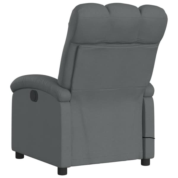 Elektrisk massagefåtölj mörkgrå tyg