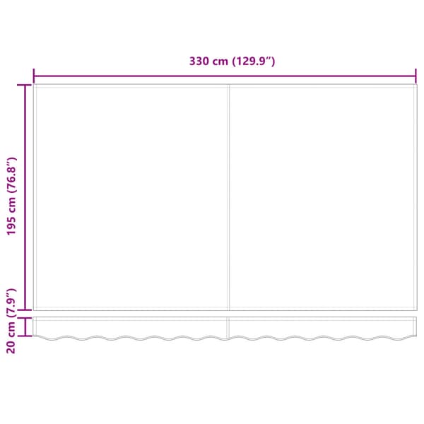 Markisväv Antracit 330 x 195 cm Polyester
