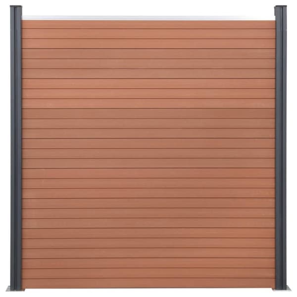 Staketpanel brun 699x186 cm WPC