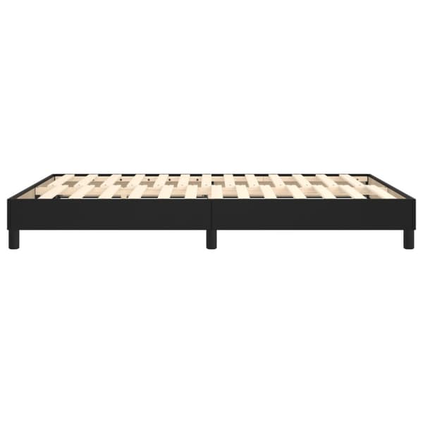 Boxspring-sängram svart 140x190 cm konstläder