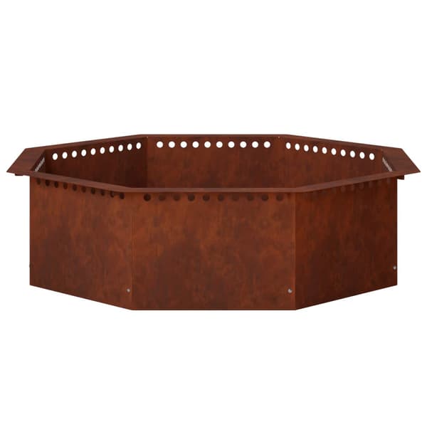 Eldstad ring Rostig 100 x 100 x 25 cm Väderbeständig stål