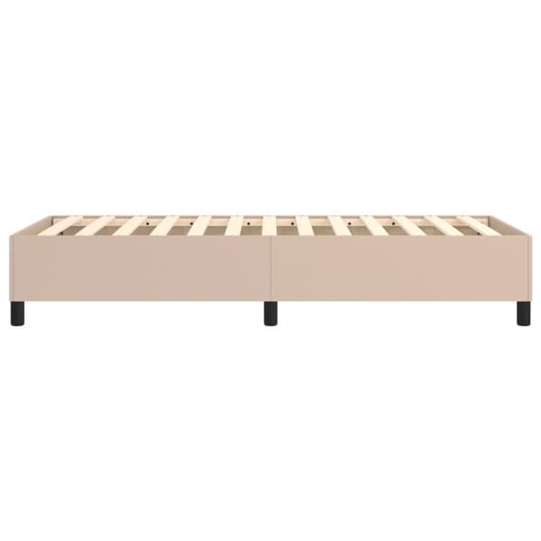 Boxspring-sängram cappuccino 90x200 cm konstläder