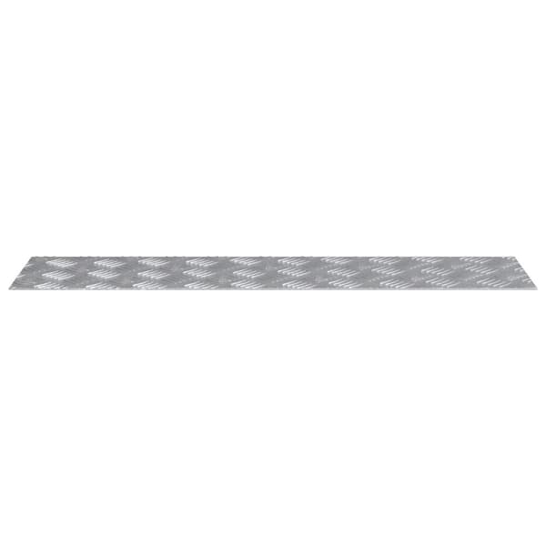 Trappsteg Rektangulär 2 pcs Silver 80 x 20 cm Aluminium