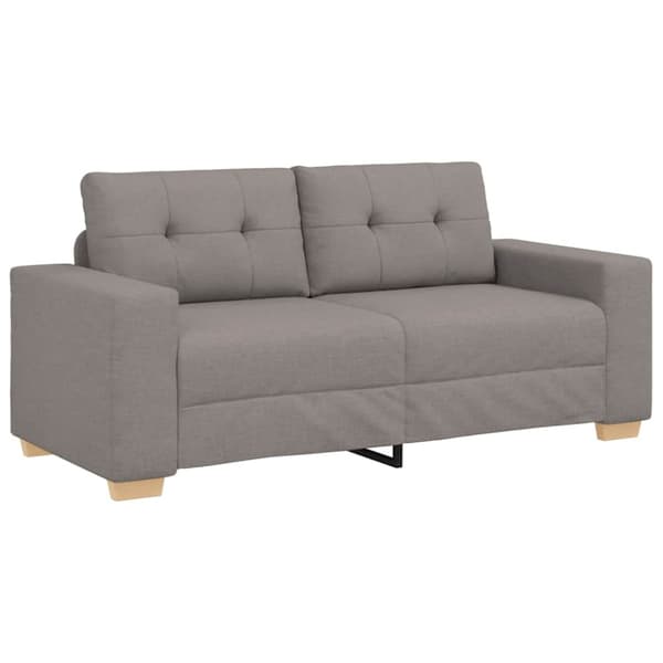 Tvåsitssoffa taupe 180x77x82 cm tyg