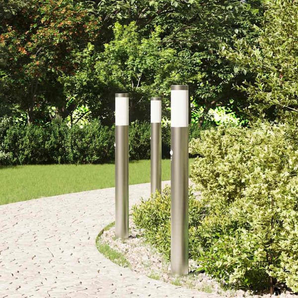 Pollare med sensor 3 st 80 cm rostfritt stål IP44