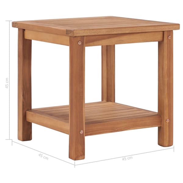 Soffbord 45x45x45 cm massiv teak