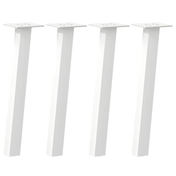 Soffbordsben 4 st vita 42 cm stål