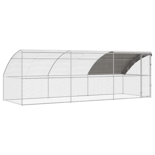 Hönshus 3 pcs Silver 600 x 200 x 200 cm Stål och PE