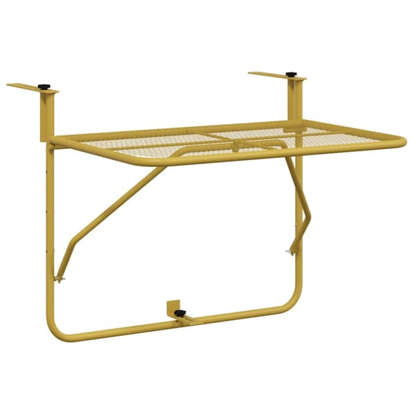 Balkongbord guld 60x40 cm stål