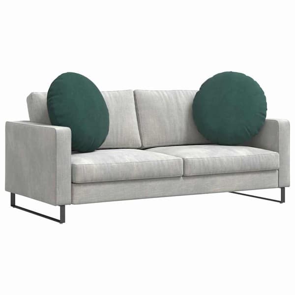 Sittkuddar 2 pcs Mörkgrön Ø60 x 21 cm Sammet