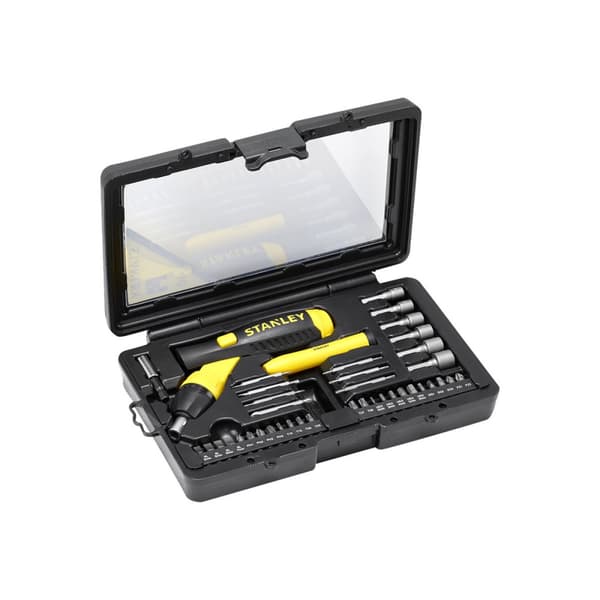 STANLEY - ratcheting screwdriver with bit and socket set - 40 delar