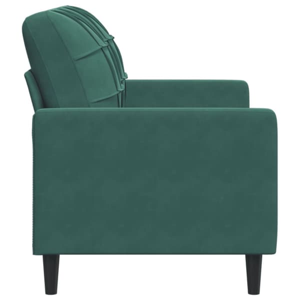 Soffa 2-sits mörkgrön 120 cm sammet