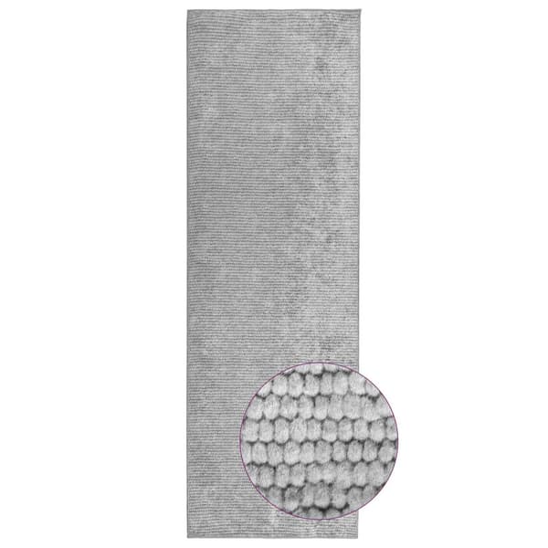 Matta Grå 100 x 200 cm 100% Polyester 3 mm Tvättbar