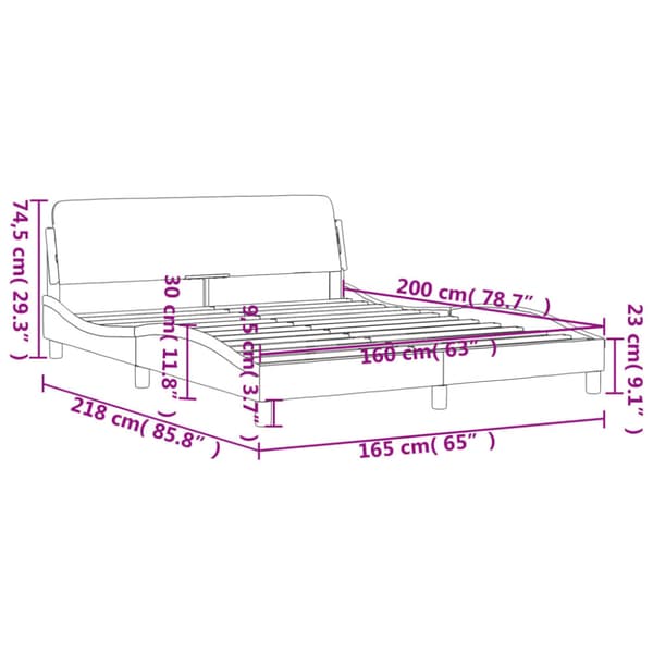 Bed Frame "Dover" Light Grey 160x200 cm Velvet