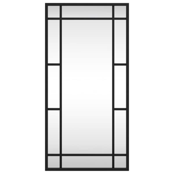 Väggspegel svart 30x60 cm rektangulär järn