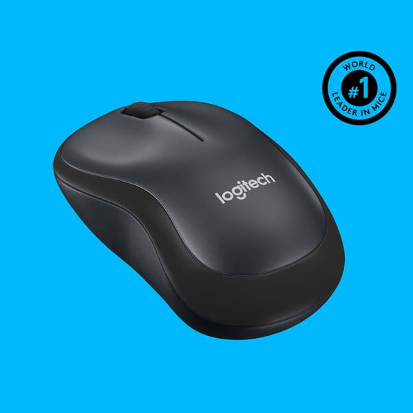 Logitech M220 Silent - mus - 2.4 GHz - träkol