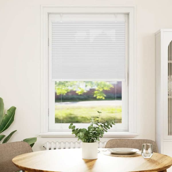 Plisserad persienn vit 80x150 cm tyg bredd 79,4 cm polyester