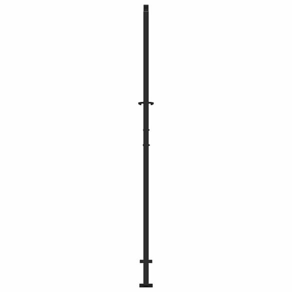 Trädgårdsgrind svart 100x200 cm stålvågdesign