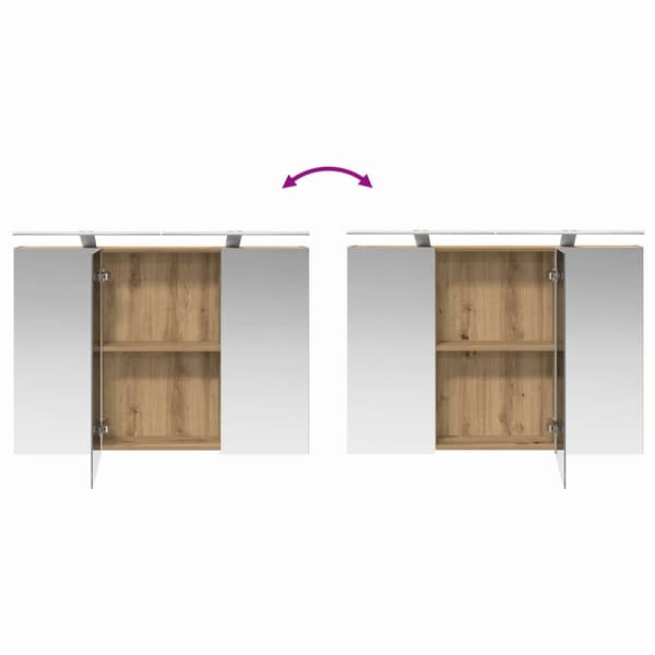 Badrumsskåpsset 4 pcs Artisan-ek Konstruerat trä
