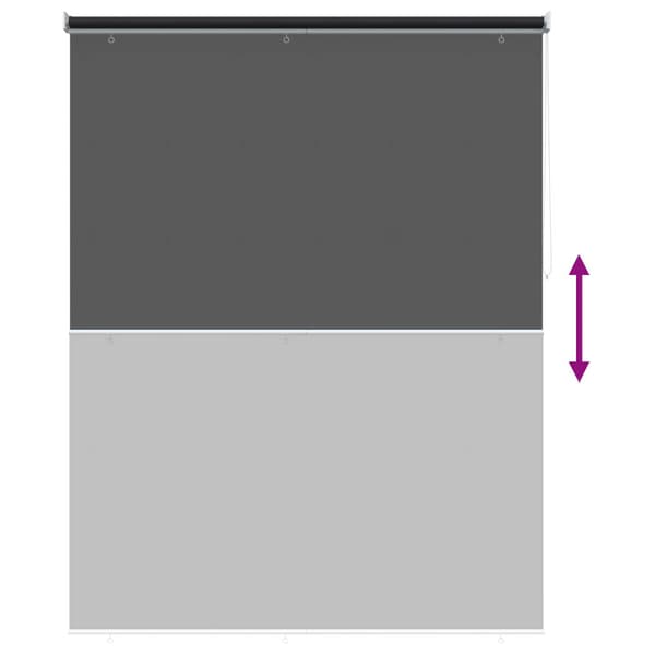 Rullgardin UV-skydd Svart 160 x 230 cm Polyester