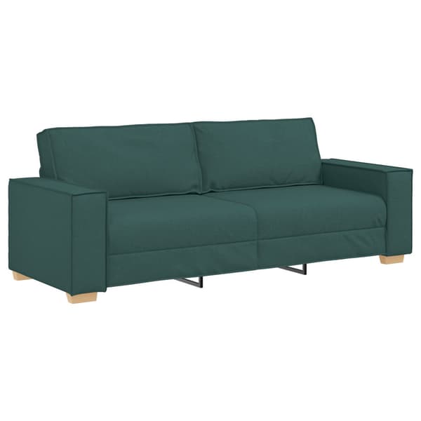 3-Sits soffa Mörkgrön 220 cm tyg