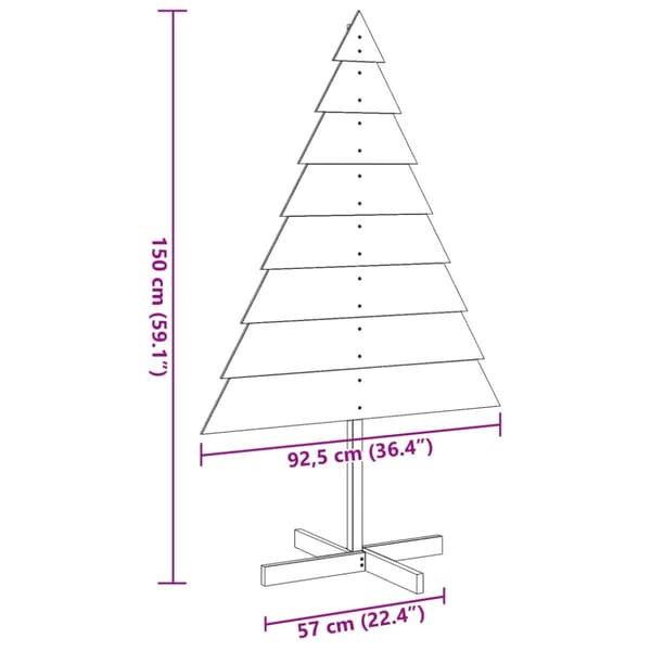 Julgran trä 150 cm massivt trä