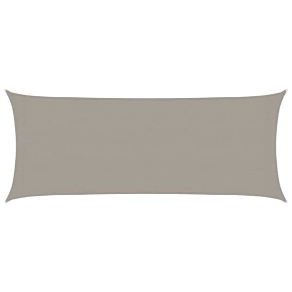 Solsegel 160 g/m² rektangulär ljusgrå 2x5 m HDPE