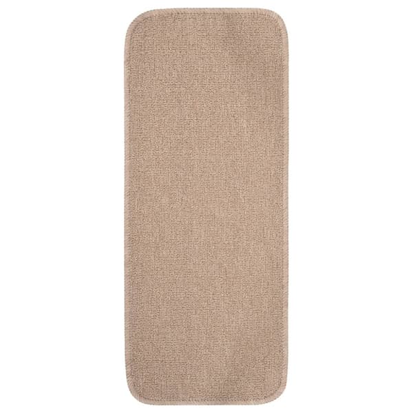 Trappstegsmattor halkfri 15 st 60x25 cm beige rektangulär