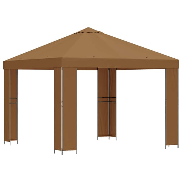 Paviljong 3 x 3 m Beige Polyester och Stål 190