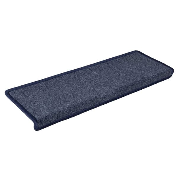 Trappmattor 30 st 65x21x4 cm mörkgrå och blå rektangulär kant
