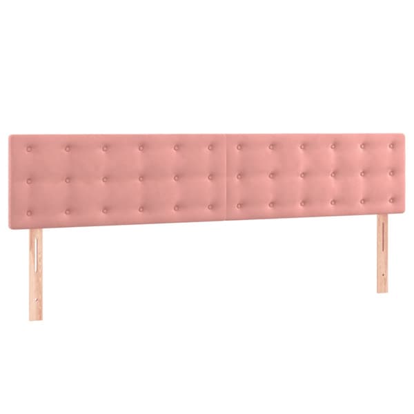 Ramsäng med madrass rosa 200x200 cm sammet