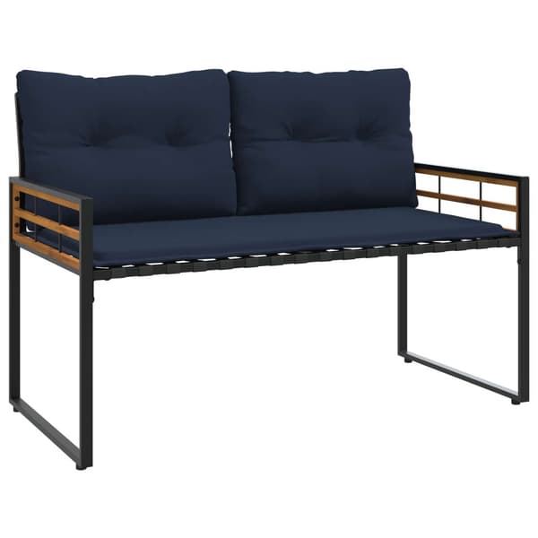 Utemöbelset med kudde 4 pcs Marinblå