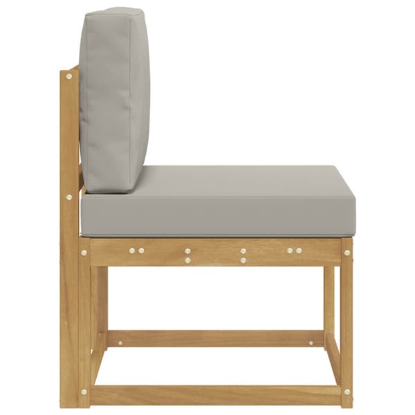 Utomhussoffset Vit och ljusgrå 59 x 63 x 73 cm