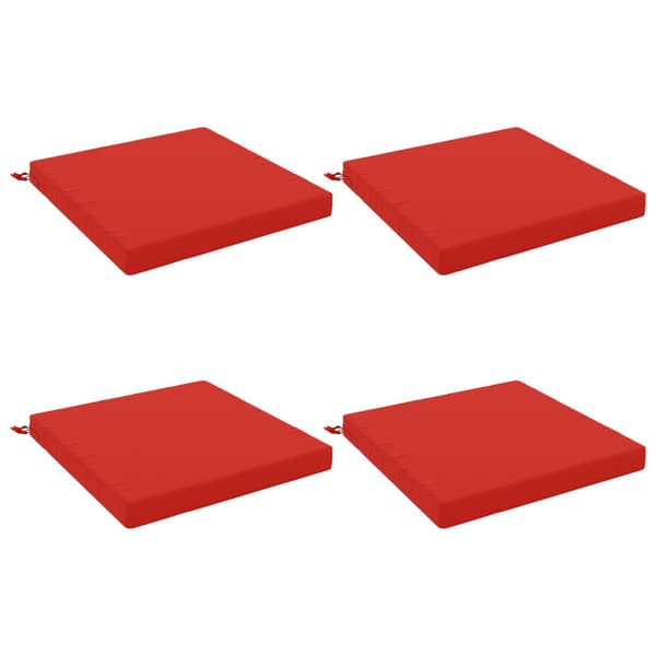 4-delade Sittdynor SOEST 4 st 100% Polyester Röd 60 x 60 x 7 cm