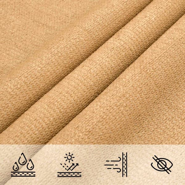 Solsätt segel Sand 2 x 6 m HDPE