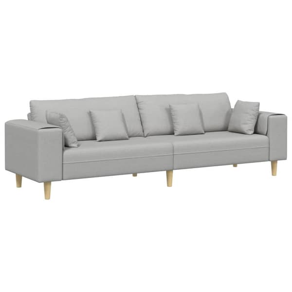 Soffa med kudde Moln Grå 250 x 77 x 76 cm tyg