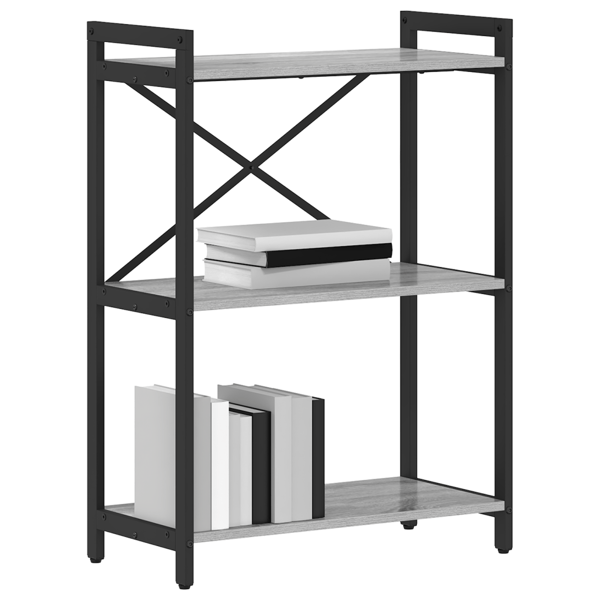 Hyllsystem Grå sonoma 60 x 30 x 85 cm Konstruerat trä