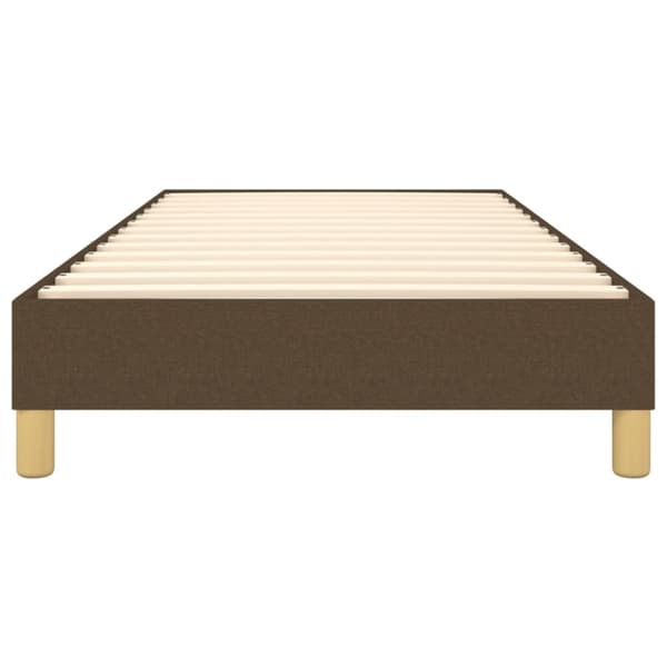 Boxspring-sängram mörkbrun 80x200 cm tyg