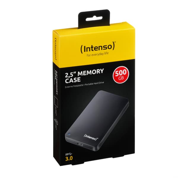 Intenso Memory Case 2.5" USB 3.0 externa hårddiskar 500 GB Svart