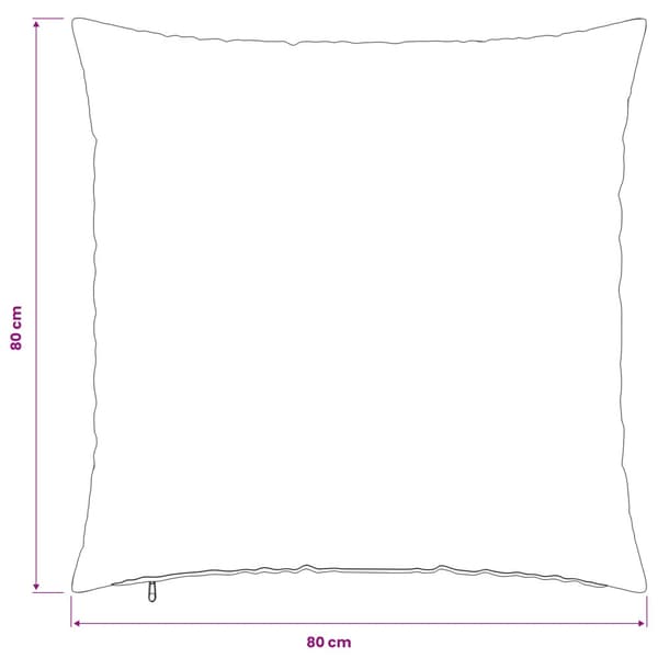 Kuddöverdrag 6 st HEERLEN Bladmönster 80 x 80 cm Polyester