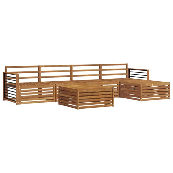 Utomhussoffset 6 pcs Naturfärg