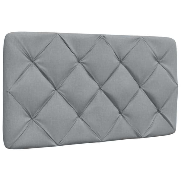 Bed with Mattress Light Grey 90x190 cm Fabric